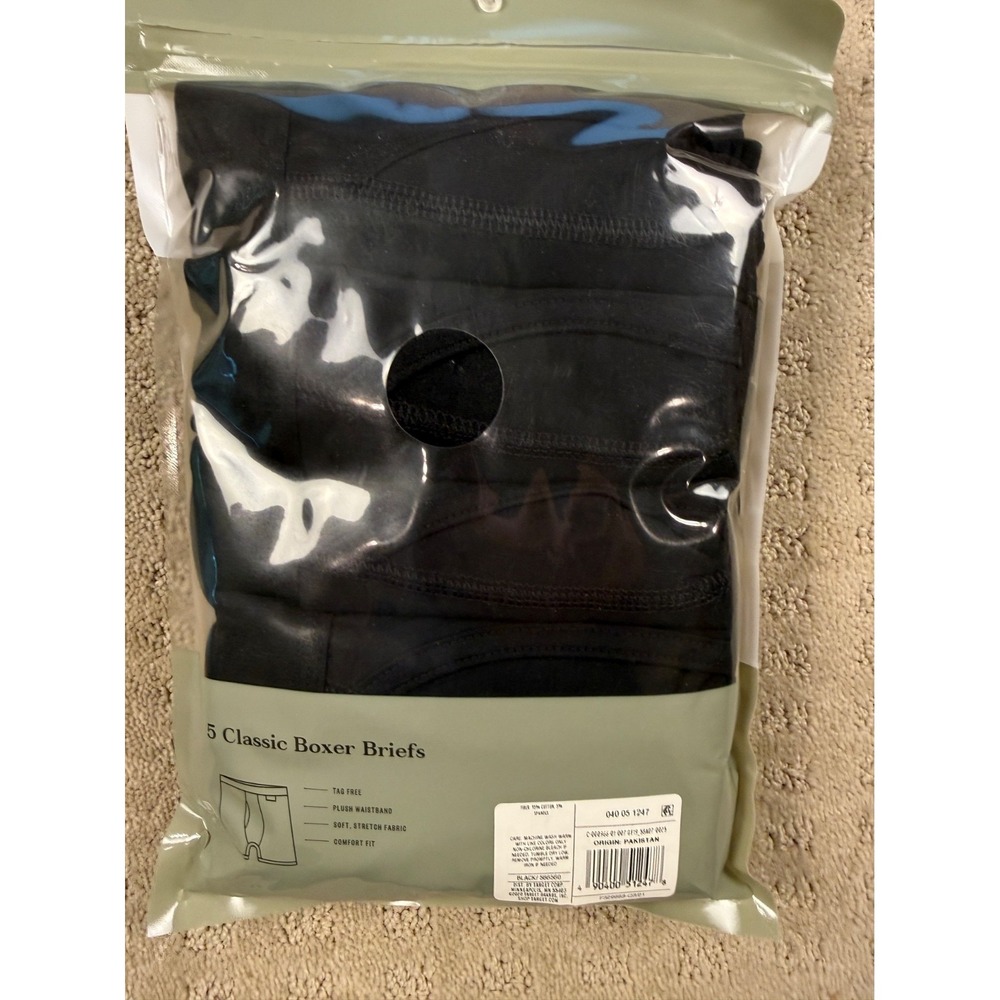 NWT Goodfellow & Co Mens Boxer Briefs 6 Pack Black Cotton Stretch XL 40-42 #1170 - Picture 4 of 13